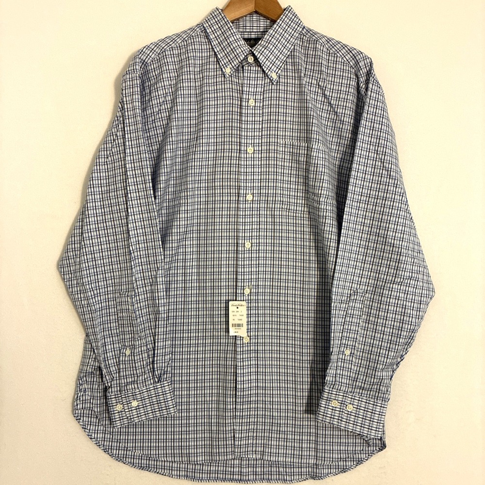 NWT Brooks Brothers Country Club USA Made Shirt Mens L Check Preppy Party